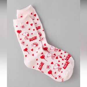 American Eagle Outfitters Pink Heart Crew Socks